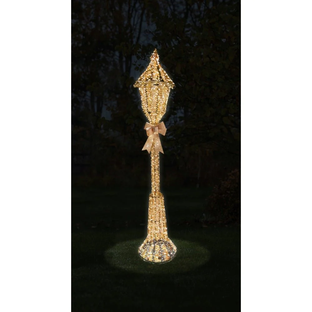 Gold Twist Lamp Post | 230Cm