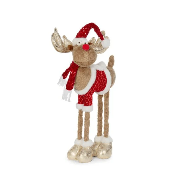 Golden Rudolph Plush Reindeer 91cm - Image 2