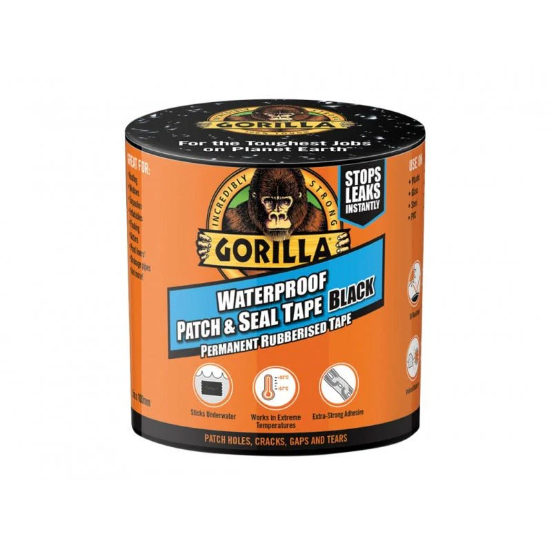 Gorilla Waterproof Patch & Seal Tape 100mm x 3m Black
