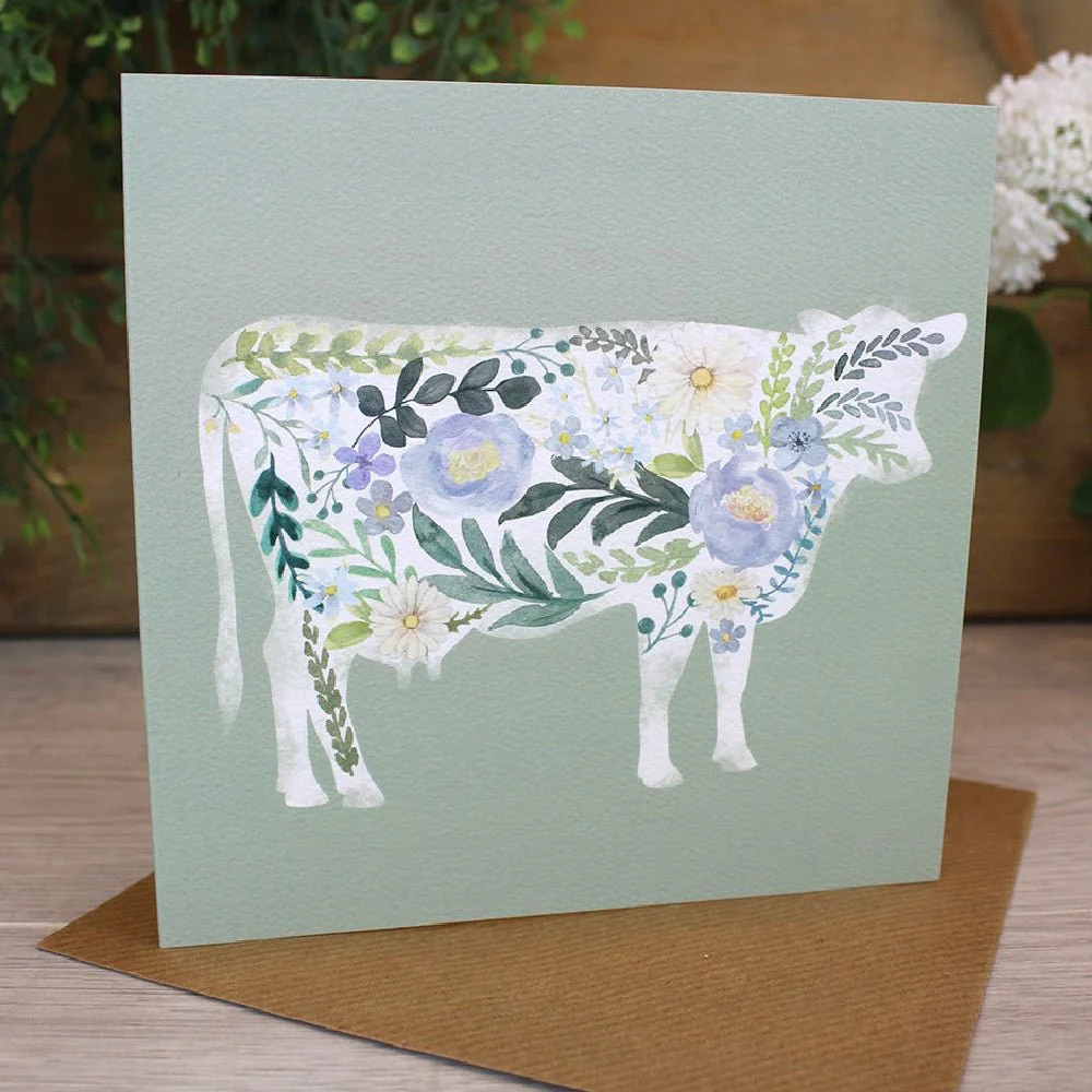 Greeting Card - Cow