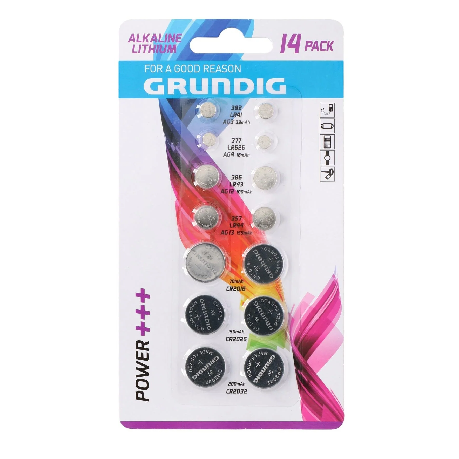 GRUNDIG 14-Pack Cell Battery Set