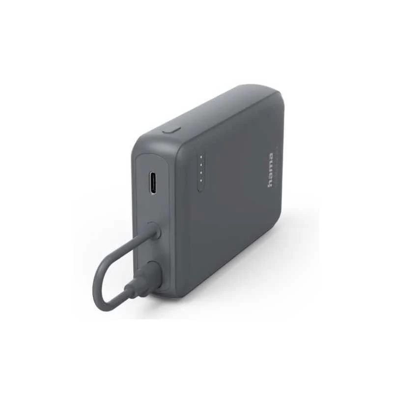Hama Travel 10000mAh Fast Charge Powerbank, 2x USB-C, Grey | 536372