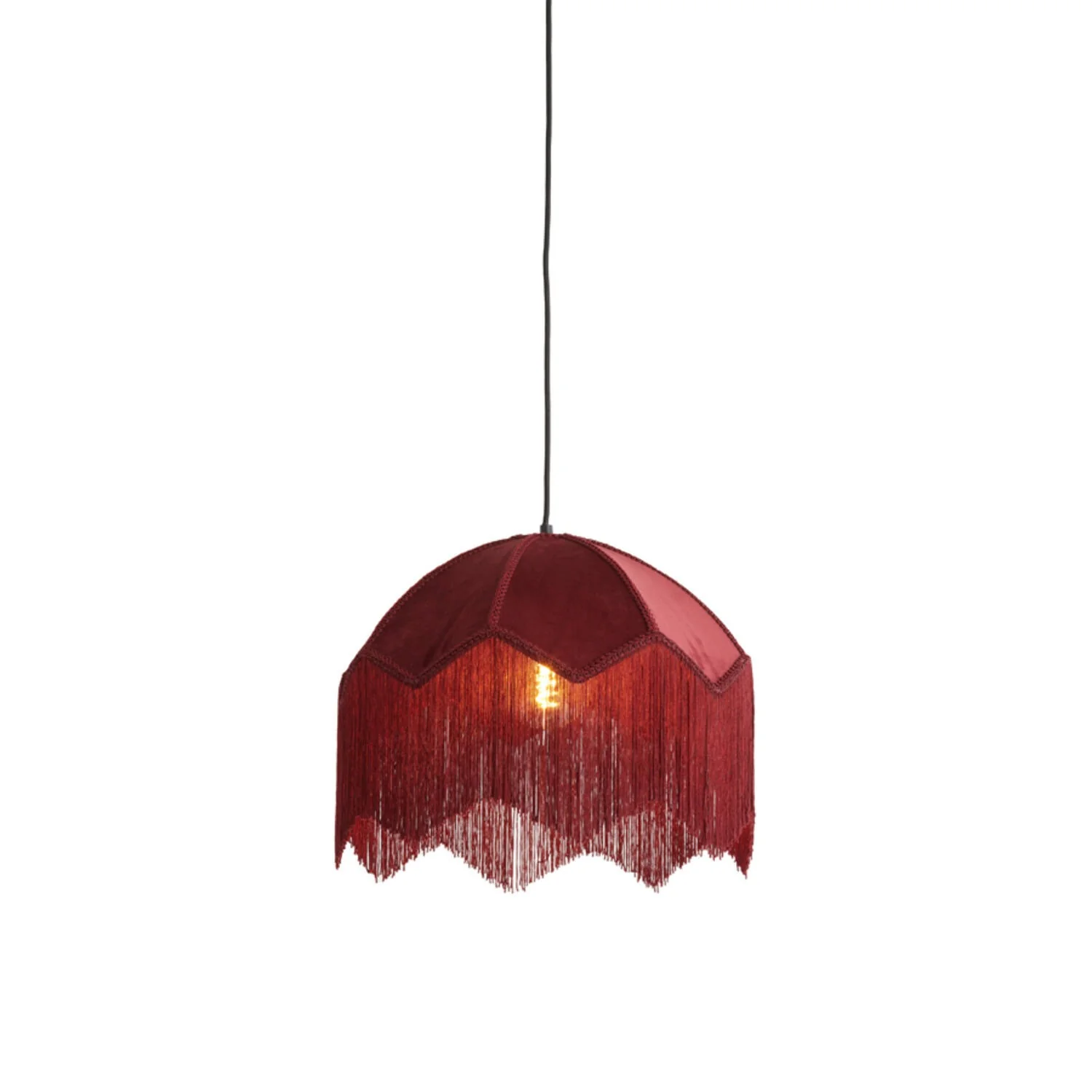 Hanging Pendant 40 x 33cm MALACIA Velvet Burgundy - Image 2
