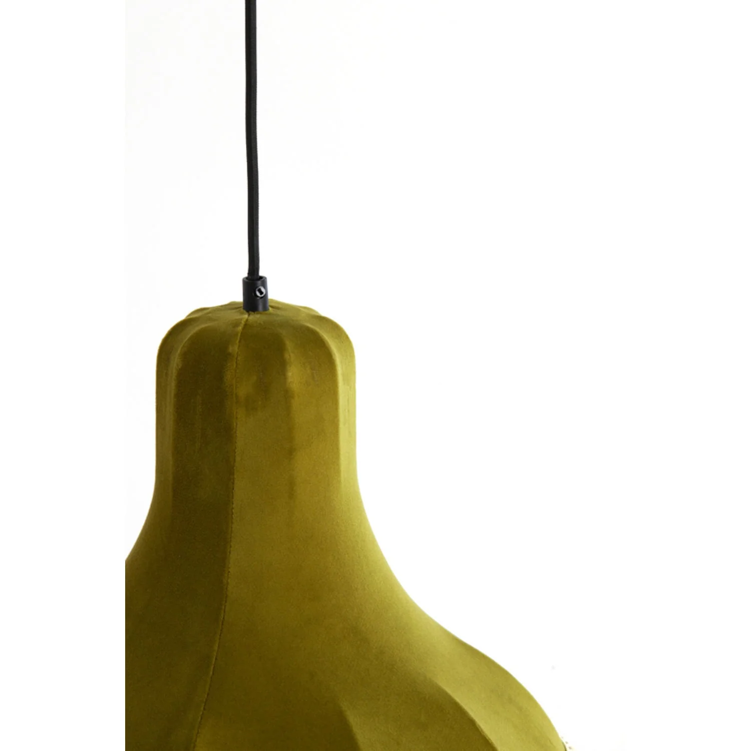 Hanging Pendant 50 x 44.5cm MIZIA Velvet Green & Webbing Natural - Image 7