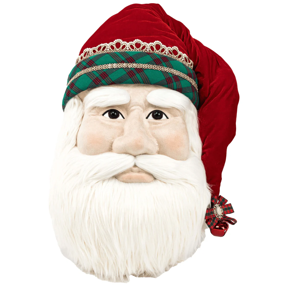 Hanging Santa with Red Velvet Hat 42x24x77cm