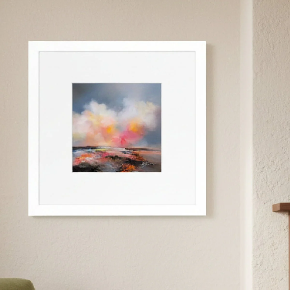 Heat Reflect Framed Picture with White Frame – W22 - Image 2