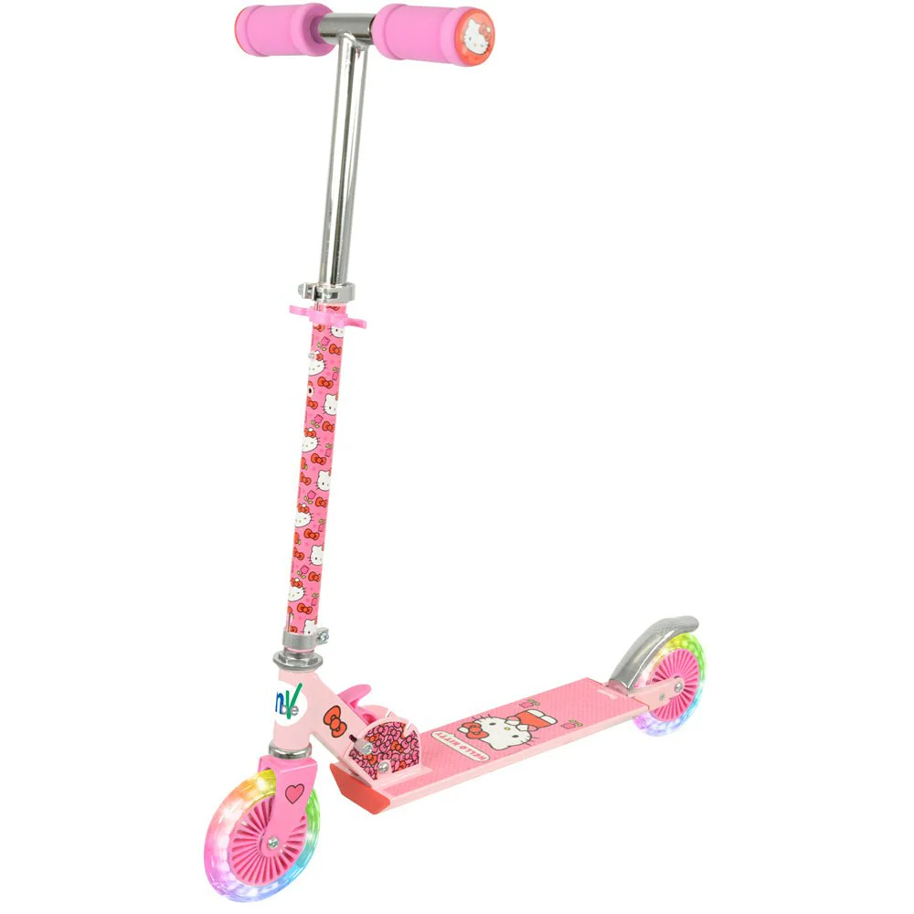 Hello Kitty Folding Inline Scooter with Light Up Wheels