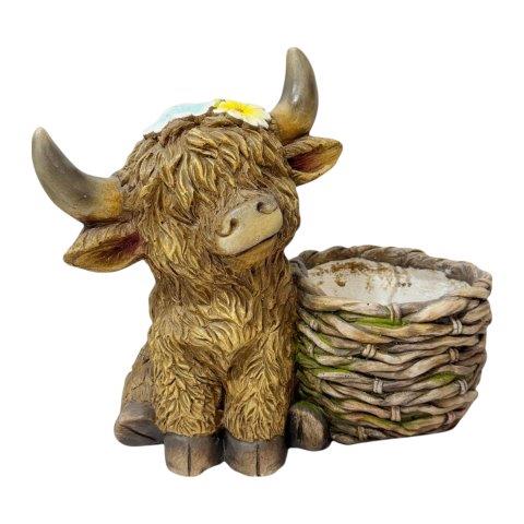 Highland Cow Planter 40 x 36cm