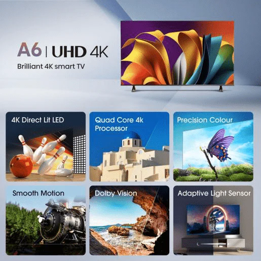 Hisense 50" A6 4K Ultra HD HDR Smart TV with Dolby Vision - Image 3