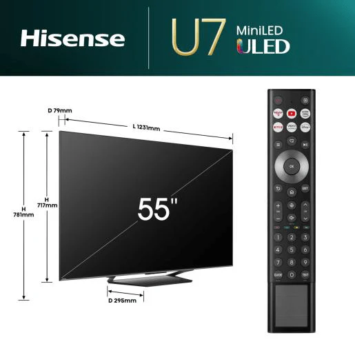 Hisense 55" U7 Mini Led Smart TV - Image 2