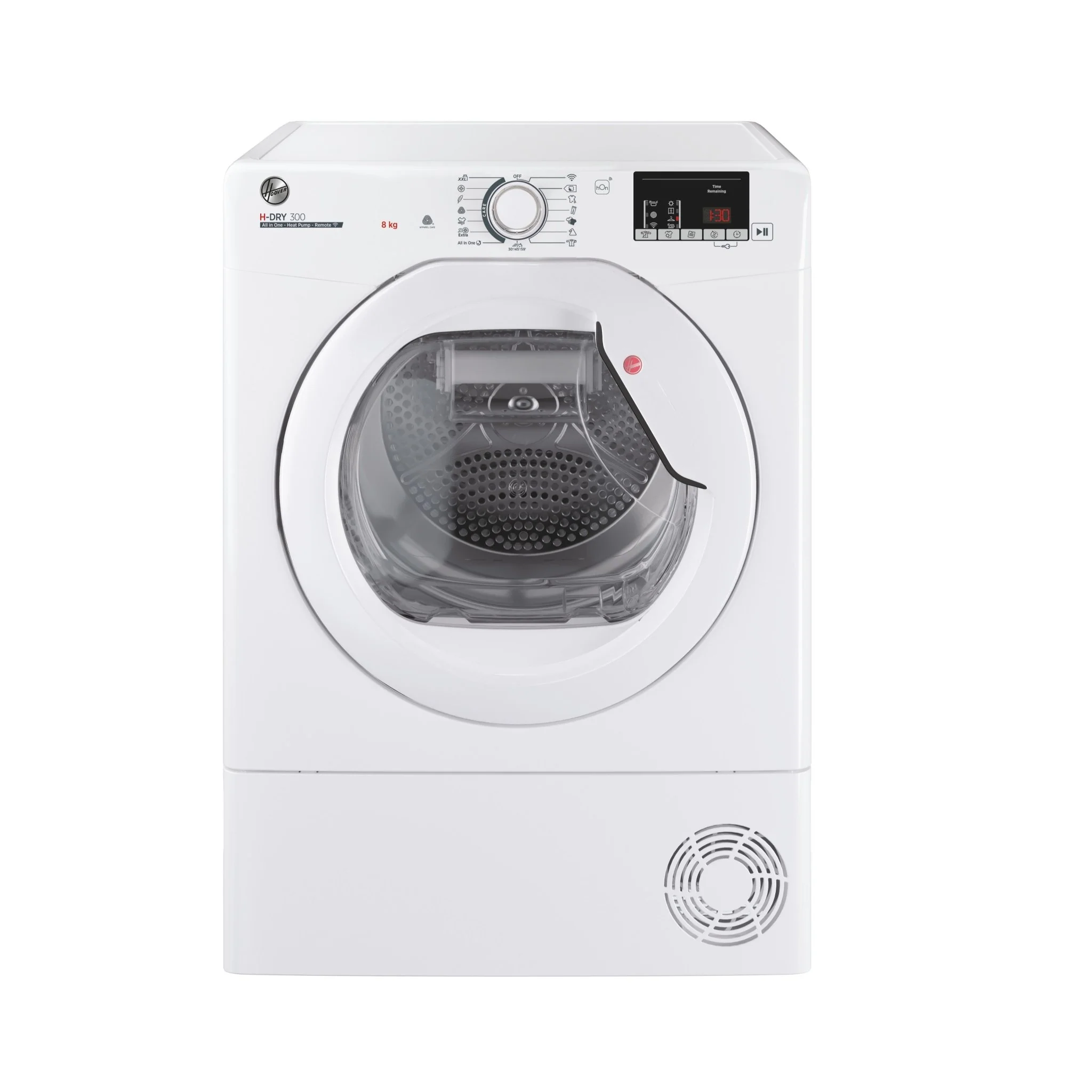 Hoover HLE H8A2DE 80 8KG Heat Pump Tumble Dryer - White | HLEH8A2DE-80