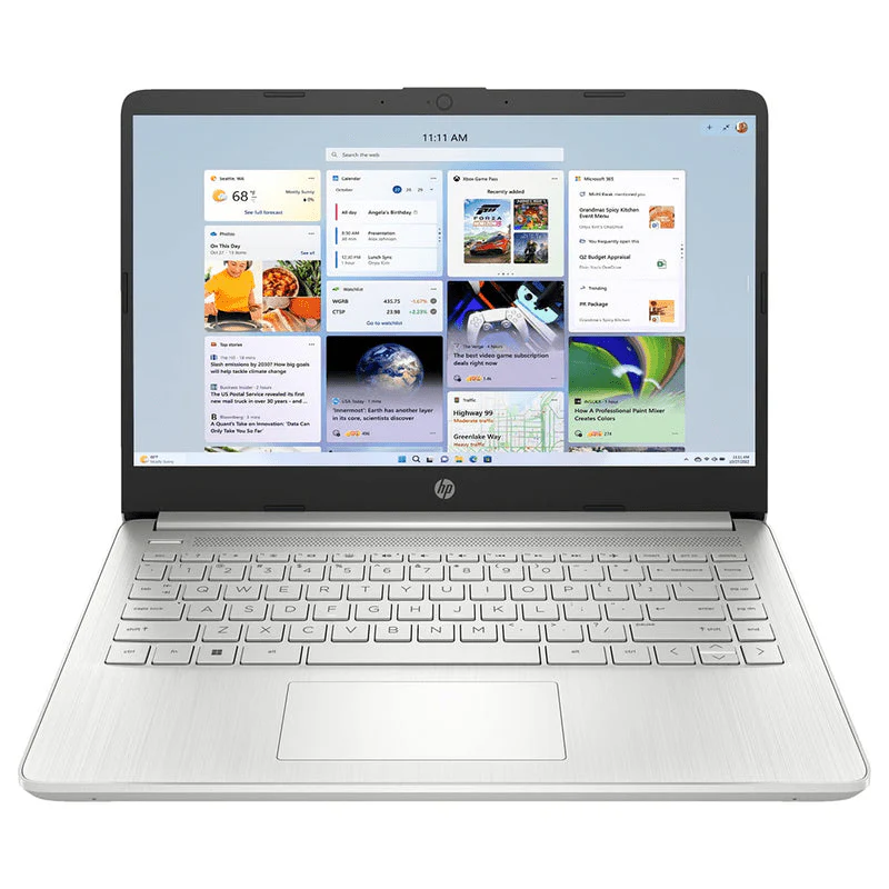 HP Intel Core i3 14" 4GB/128GB Laptop - Natural Silver | 14s-dq5013na