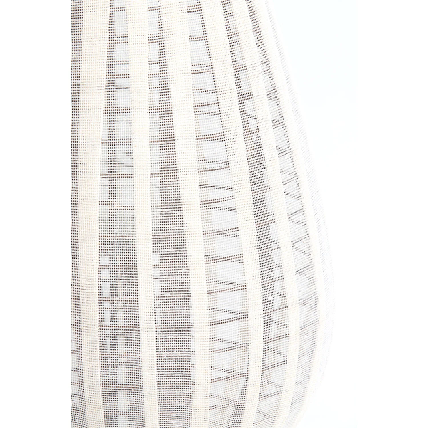 Hurricane Lantern 32 x 40cm DAZIO Linen Natural & Dark Brown Wood - Image 3