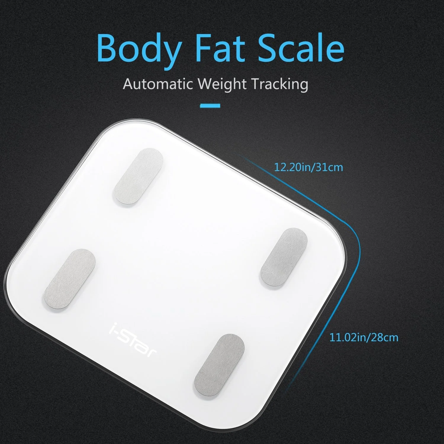 i-Star Bluetooth Body Fat Scale – Wireless Smart Full Body Analyzer - Image 2