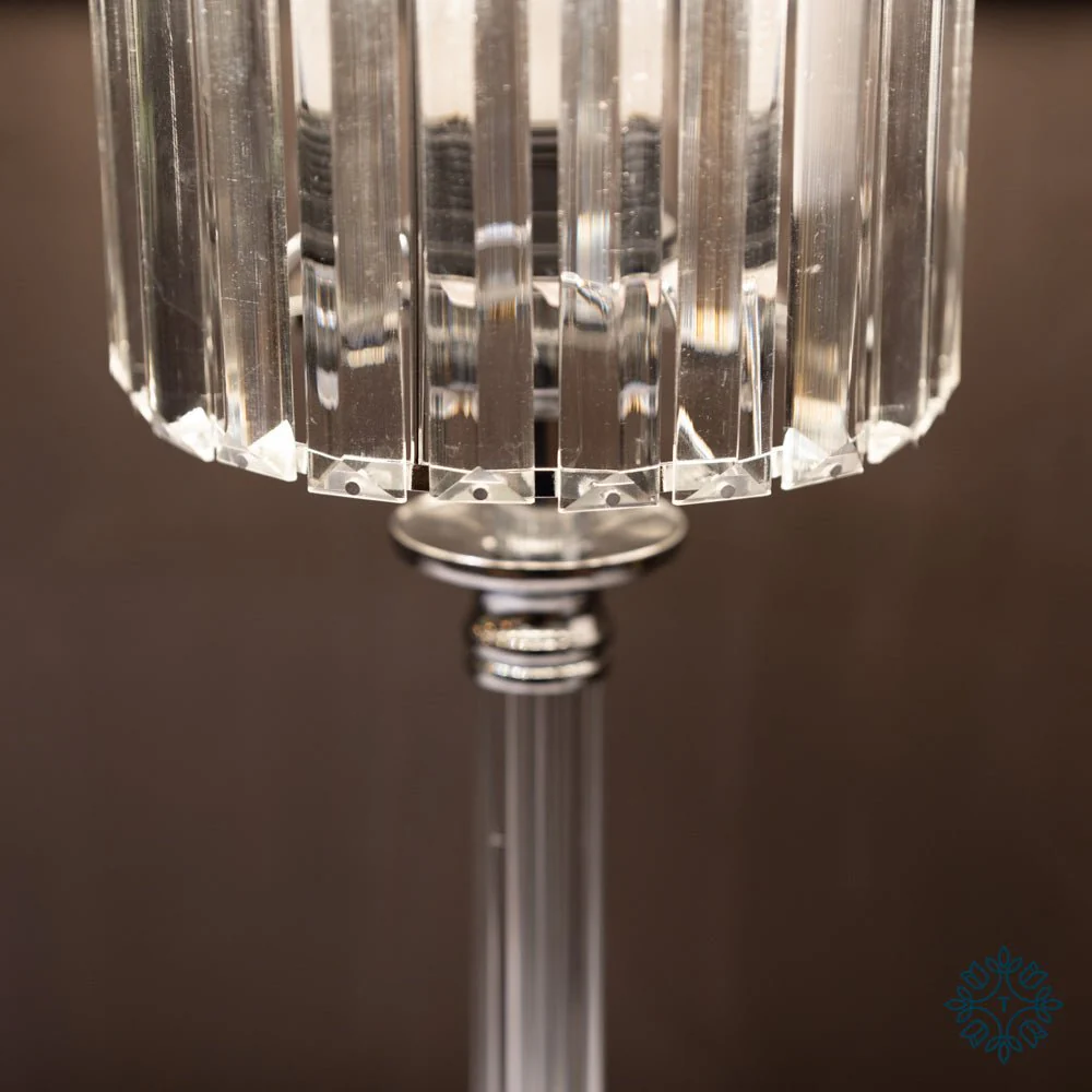 Imogen Glass Lamp Silver 40cm - Image 5