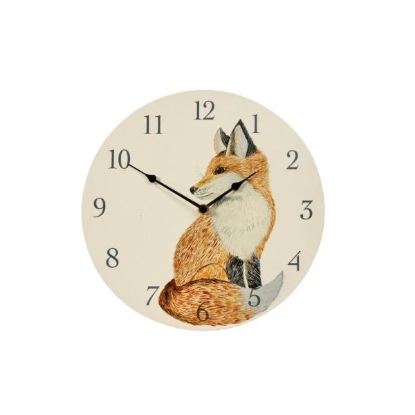 Indoor or Outdoor 12" Fox Wall Clock