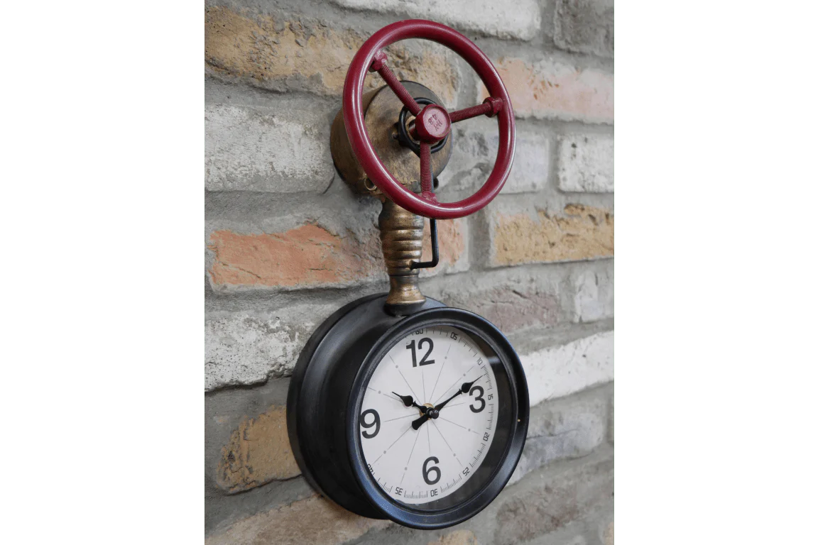 Industrial Style Pipe Clock 38cm - Image 2