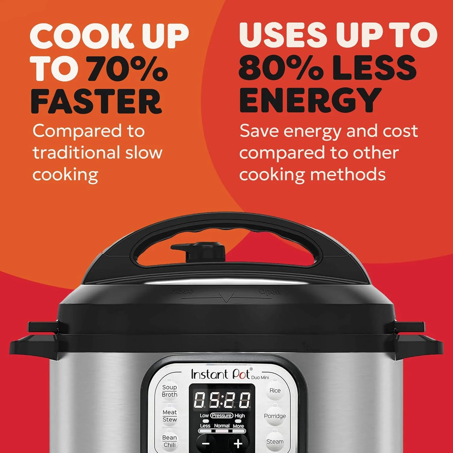 Instant Pot Duo Mini 3L 7-in-1 Electric Pressure Cooker Black/Silver - Image 6