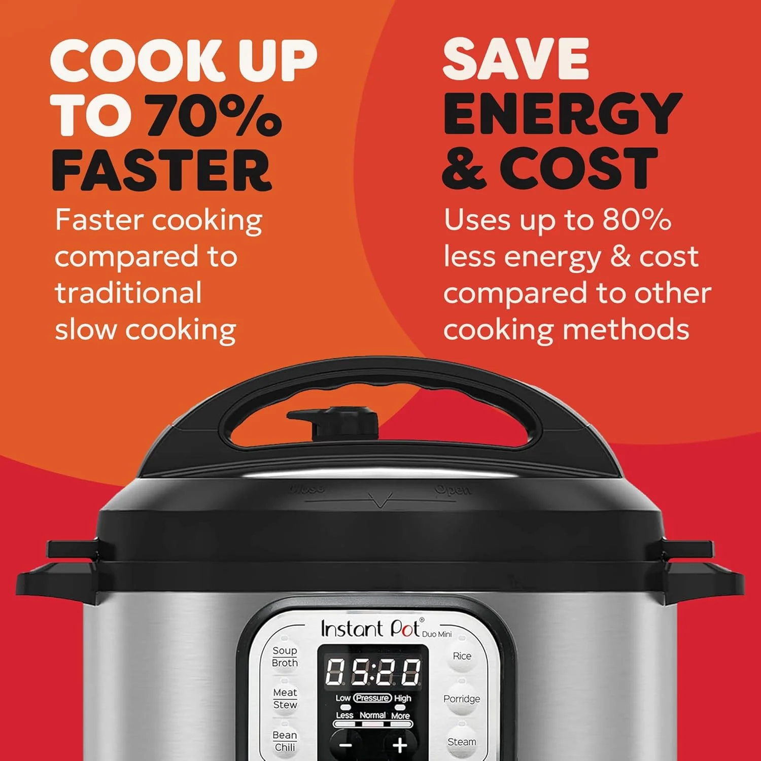 Instant Pot Duo Mini 3L 7-in-1 Electric Pressure Cooker Black/Silver - Image 7