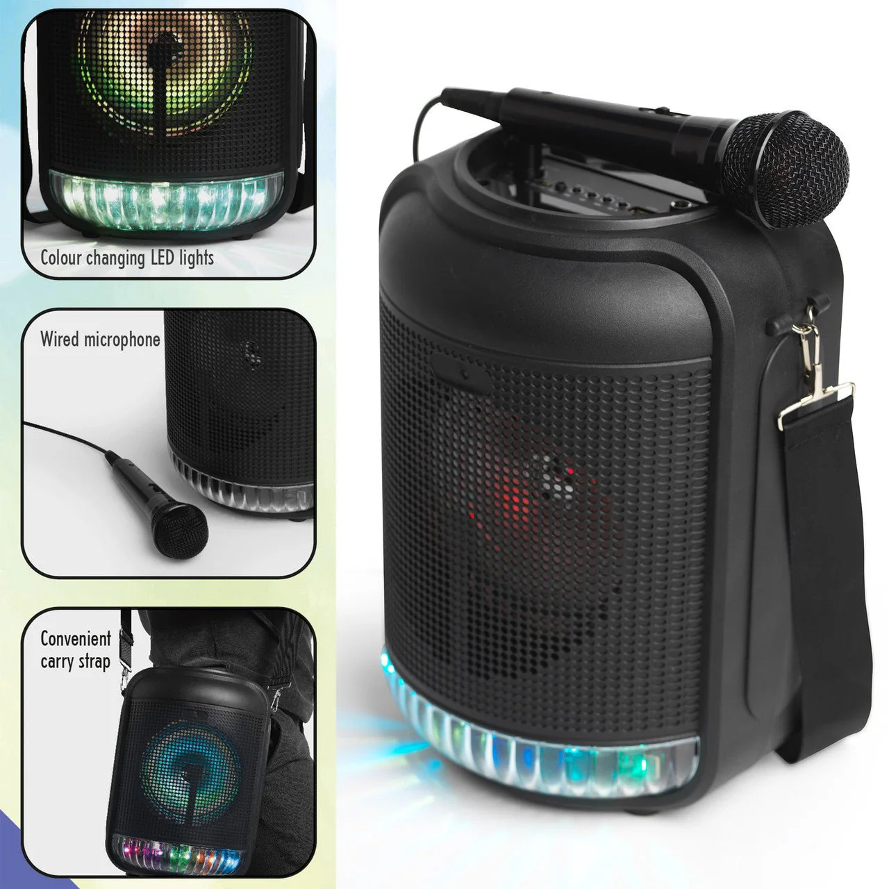 Intempo LED Party Speaker With Wired Microphone - Image 3