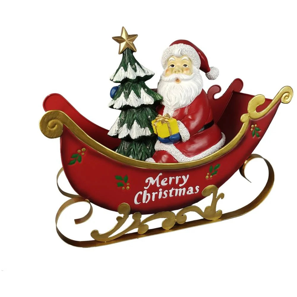 Jingles Santa and Sleigh - 23H x 53Wcm YQT-482