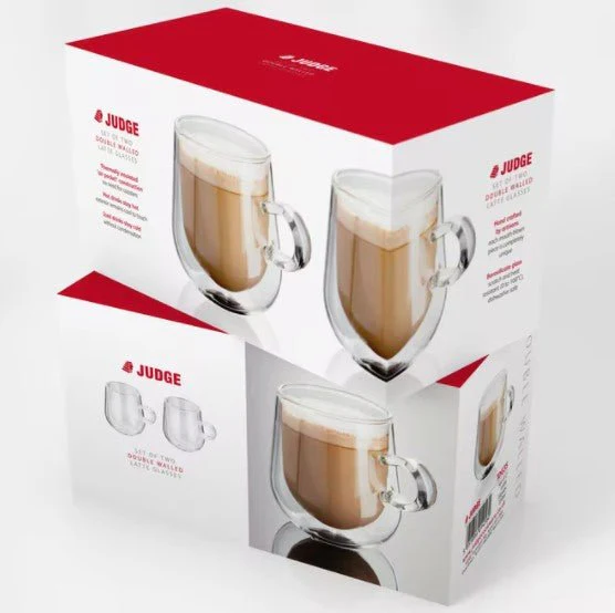 Judge Double Walled Glassware, 2 Piece Latte Glass Set, 275ml - Image 4