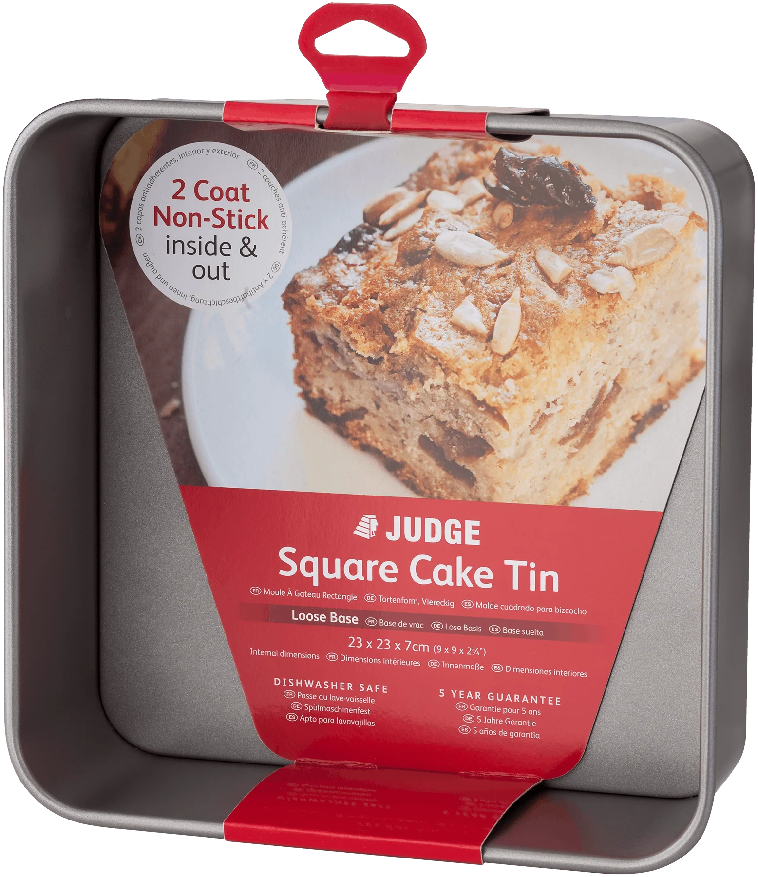 Judge Square Cake Tin Loose Base Non-Stick 23cm / 9"