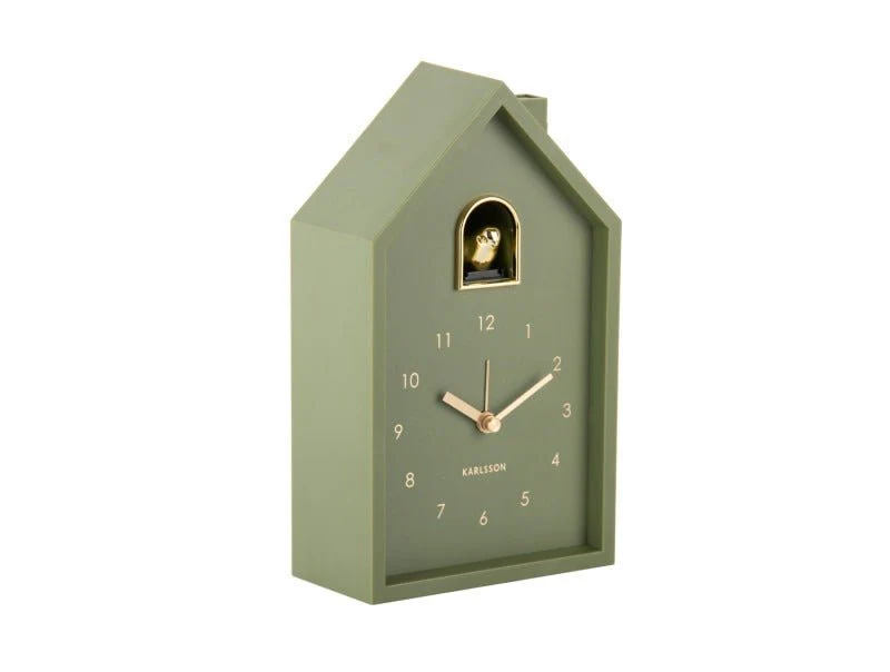 Karlsson Alarm Clock Modern Cuckoo Oro Luxury Green