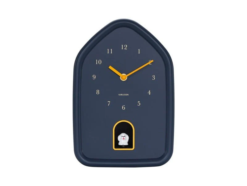 Karlsson Wall Clock Modern Doggy Dark Blue