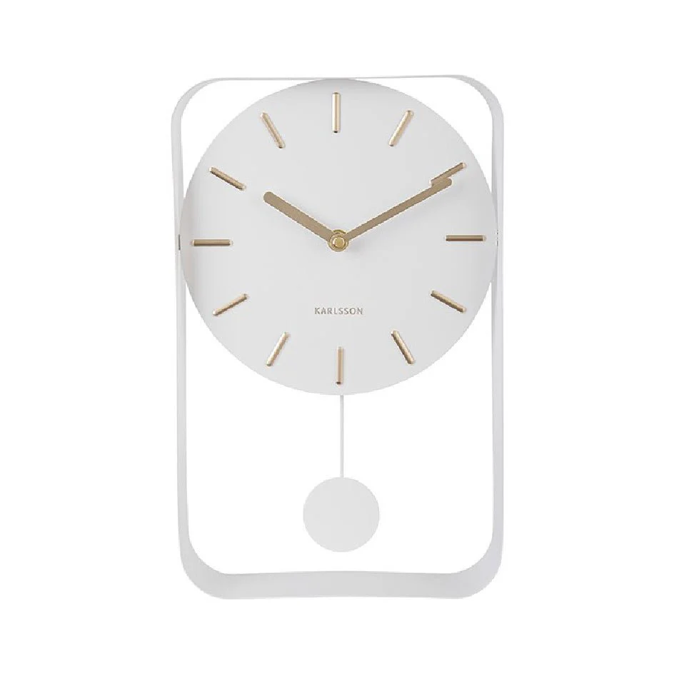 Karlsson Wall Clock Pendulum Charm Small White - Image 2