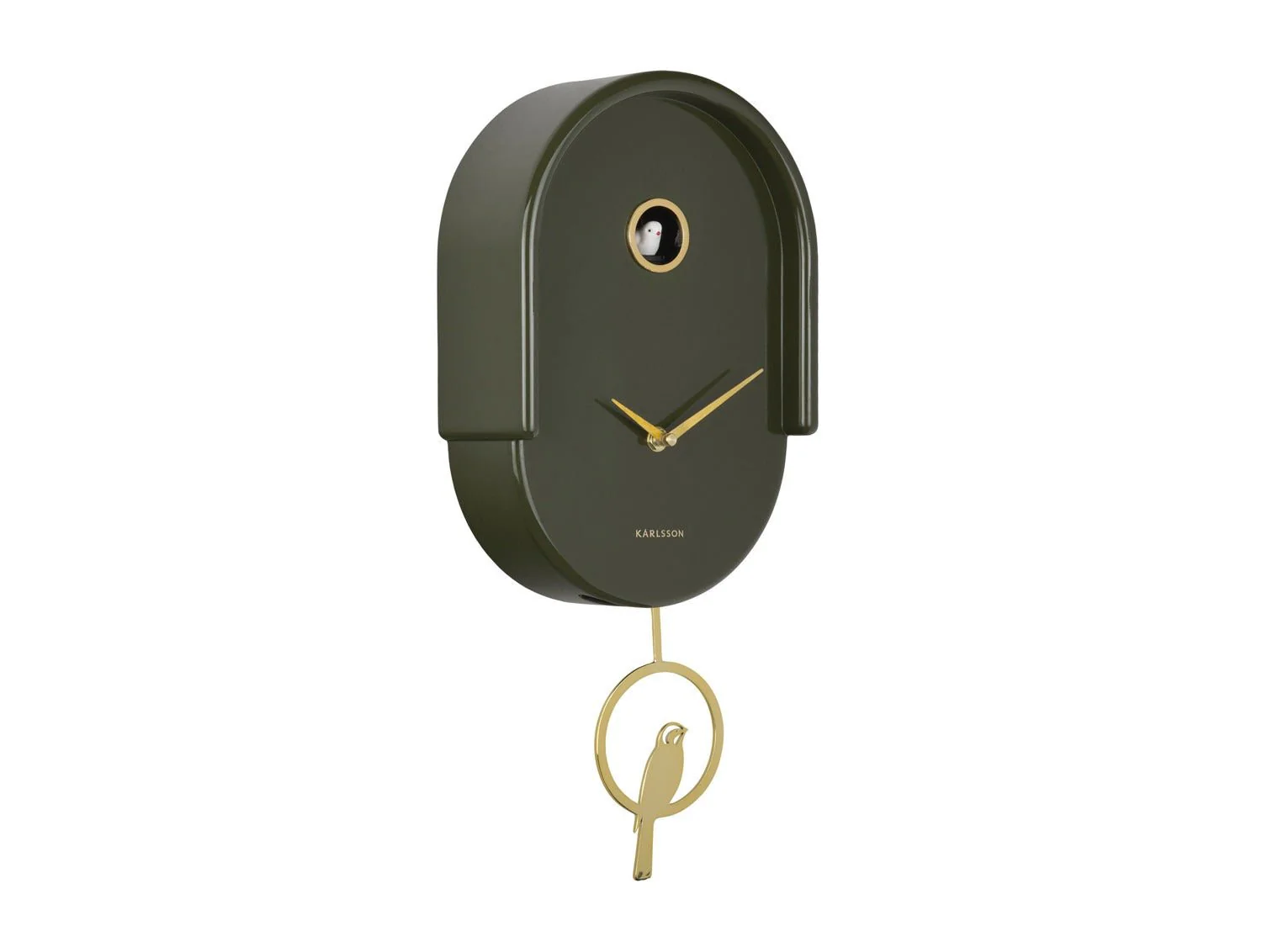 Karlsson Wall Clock Tweet Luxury Green