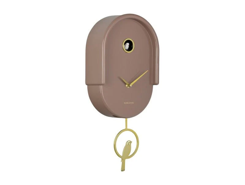Karlsson Wall Clock Tweet Mocha Brown