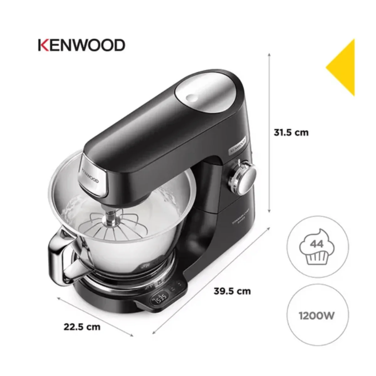 Kenwood Titanium Chef Baker Mixer (KVC85.004BK) - Image 7