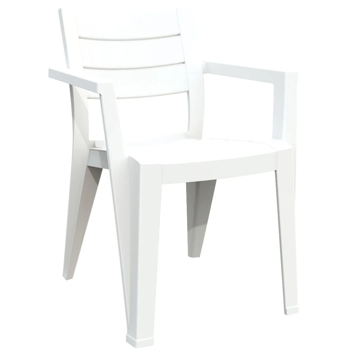 Keter Julie White Stacking Garden Chair - Image 2
