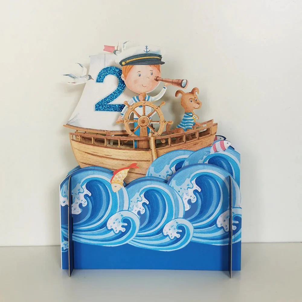 Kids 3D Pop Up Birthday Card Boy - Age 2 APO002