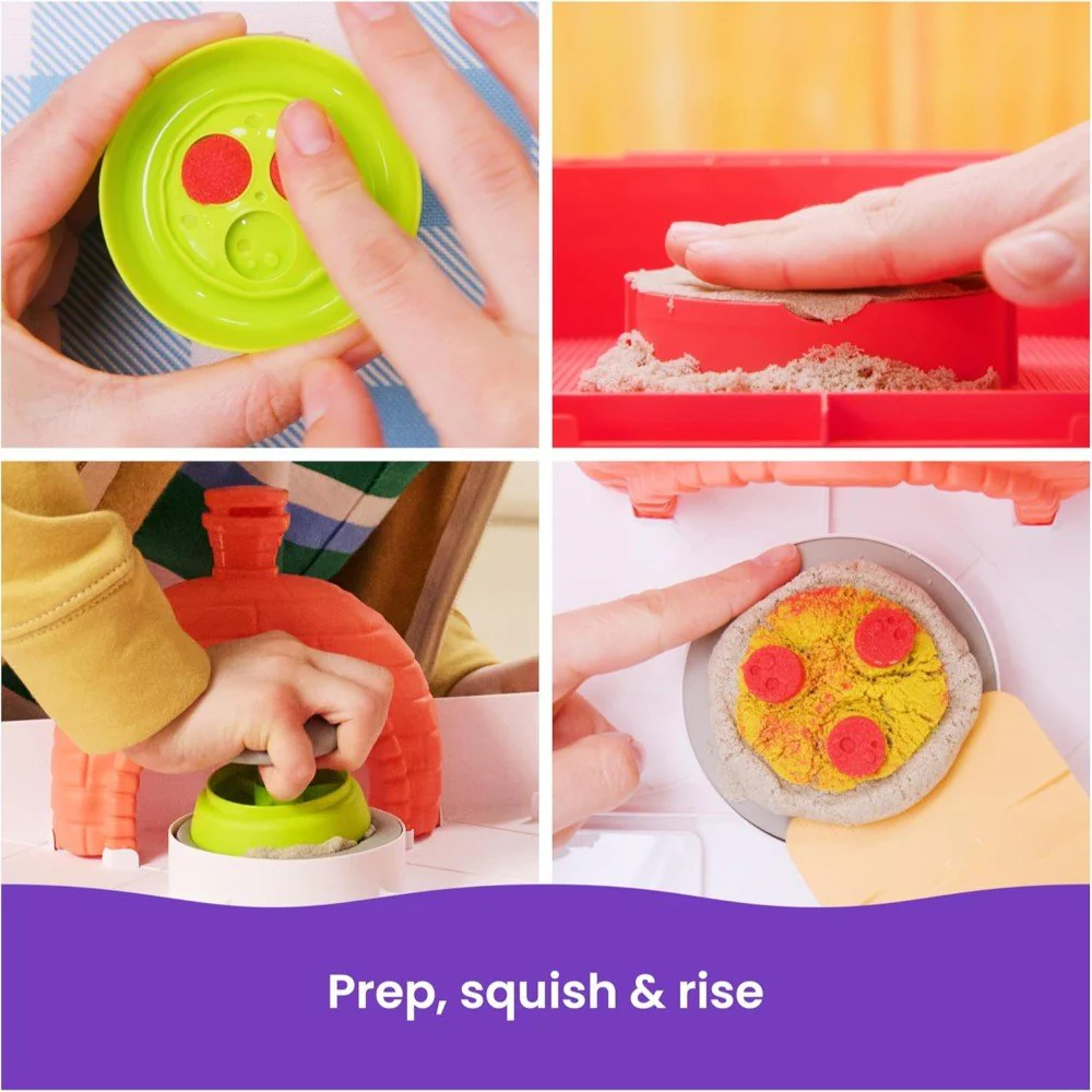 Kinetic Sand Squish Pizza Set - Image 3