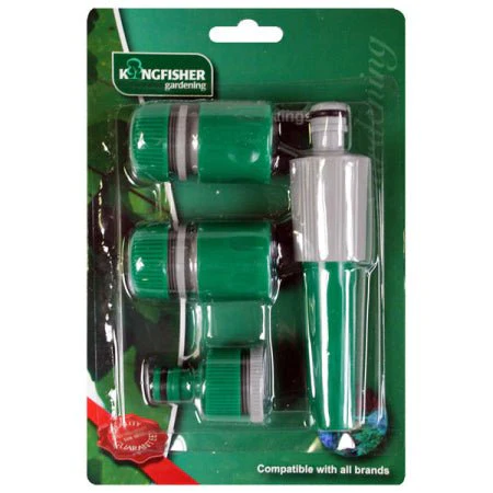 Kingfisher Garden Hose Spray Nozzle Starter Set