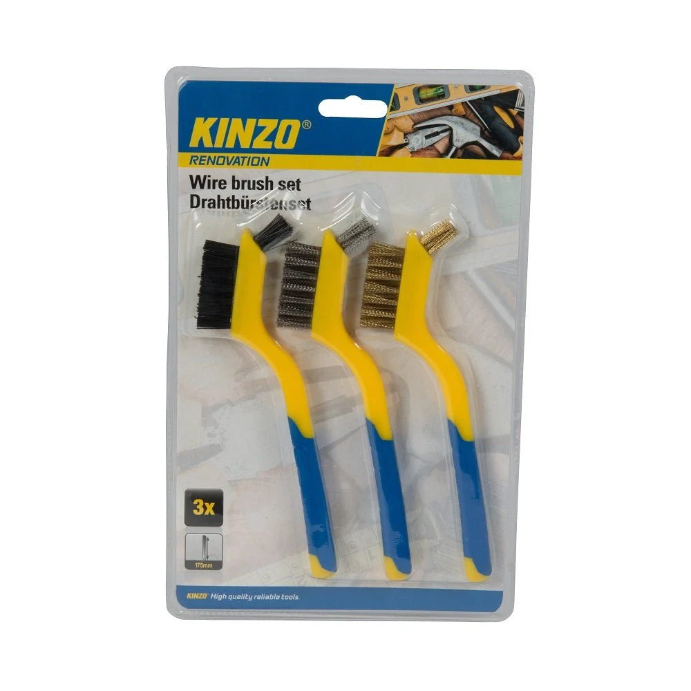 Kinzo Wire Brush Set - Pack of 3