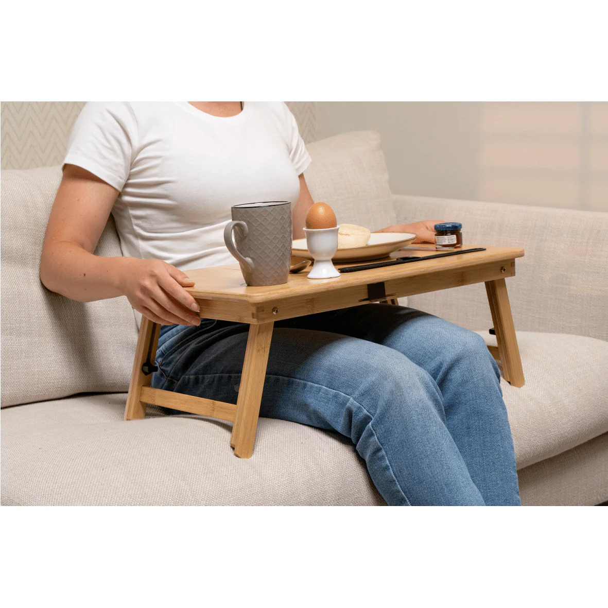 Lap Table with Cup Holder and Tablet Holder - Image 3