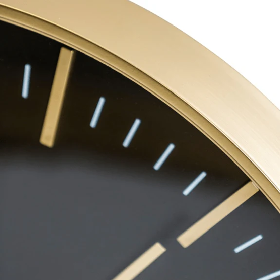 Large Black & Gold Classic Wall Clock - Image 2