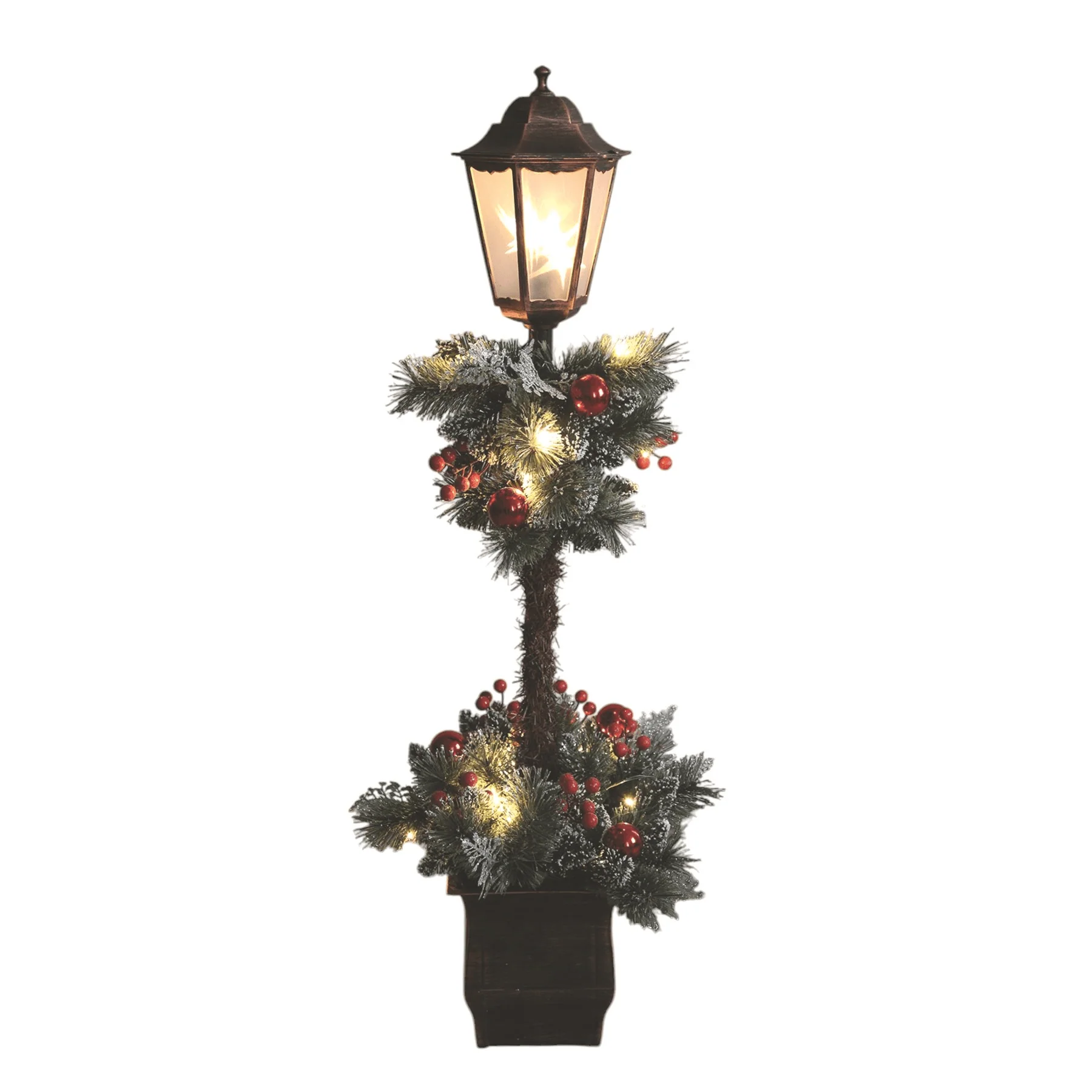LED Christmas Lantern Tree Red 120cm