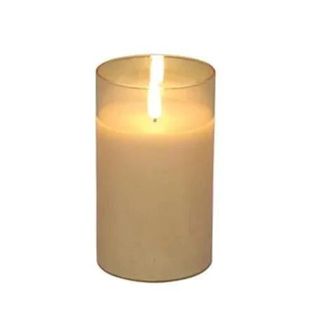 Led Gold Candle 7.5 X12.5Cm