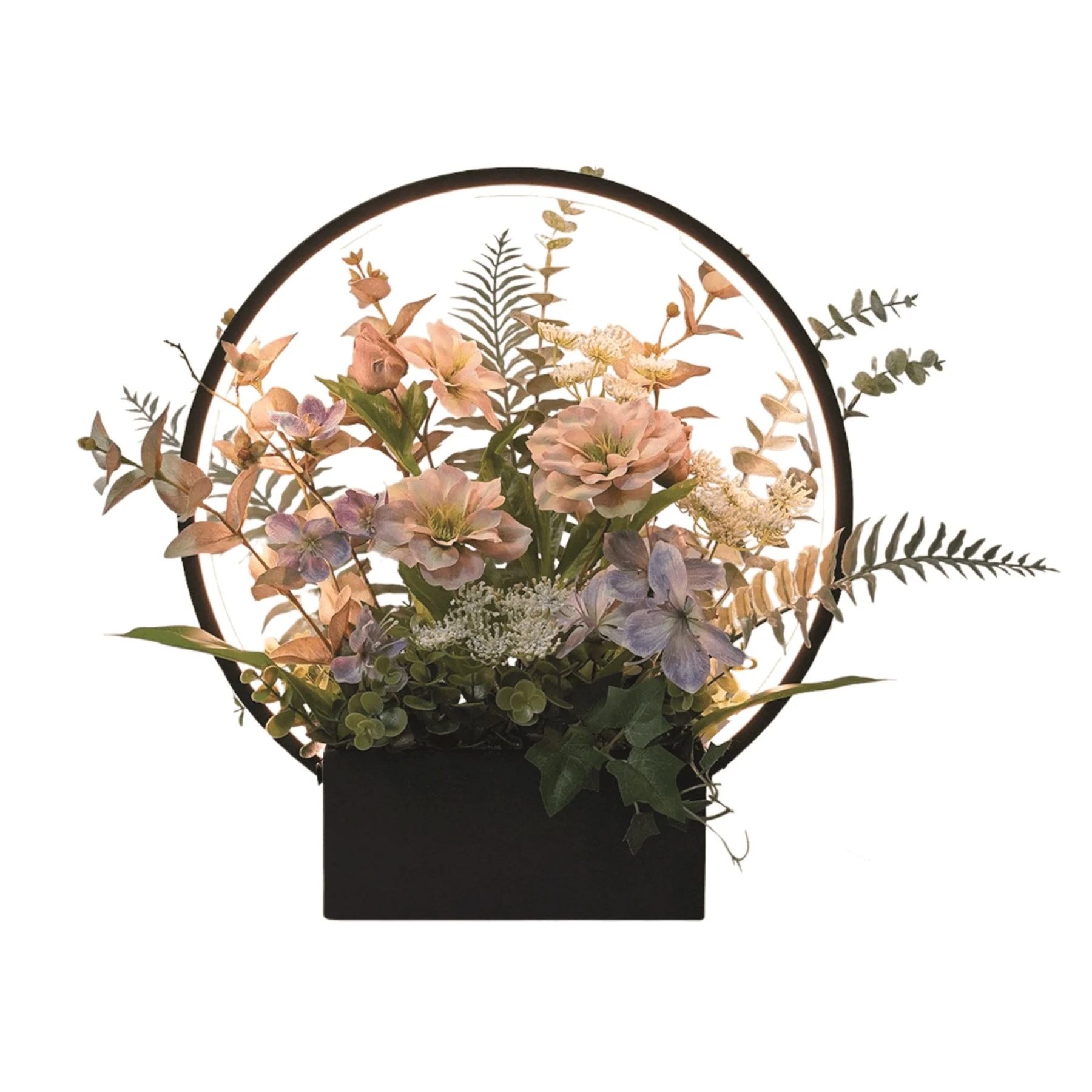 LED Muted Floral Arrangement Lamp 44cm