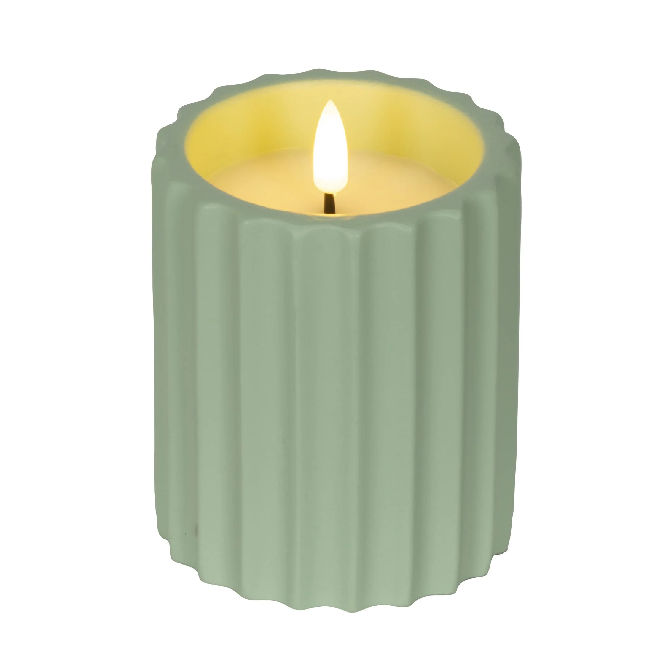 LED Outdoor Battery Operated Green Candle 8.5 x 11.5Cm - Image 2