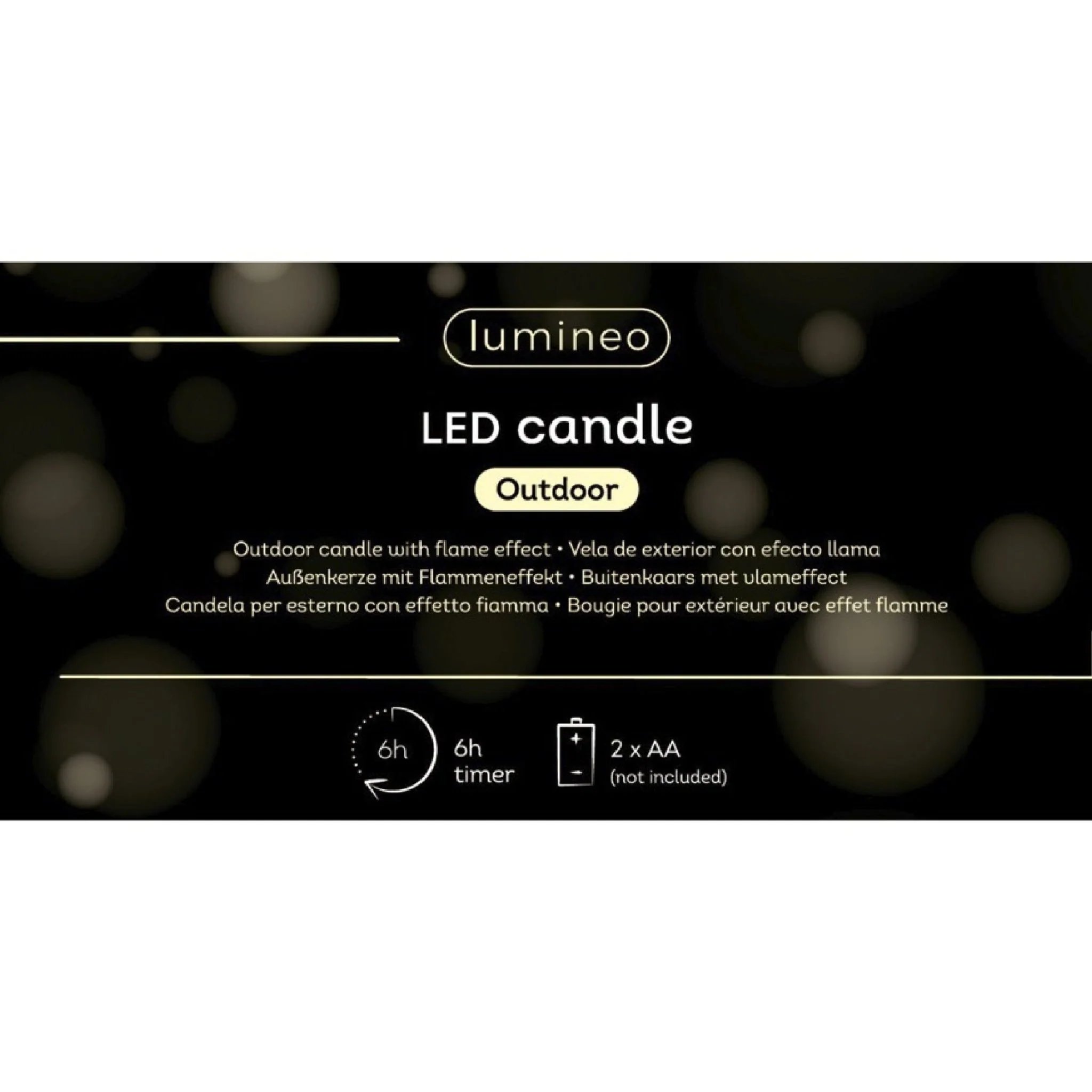 LED Outdoor Battery Operated Green Candle 8.5 x 11.5Cm - Image 3