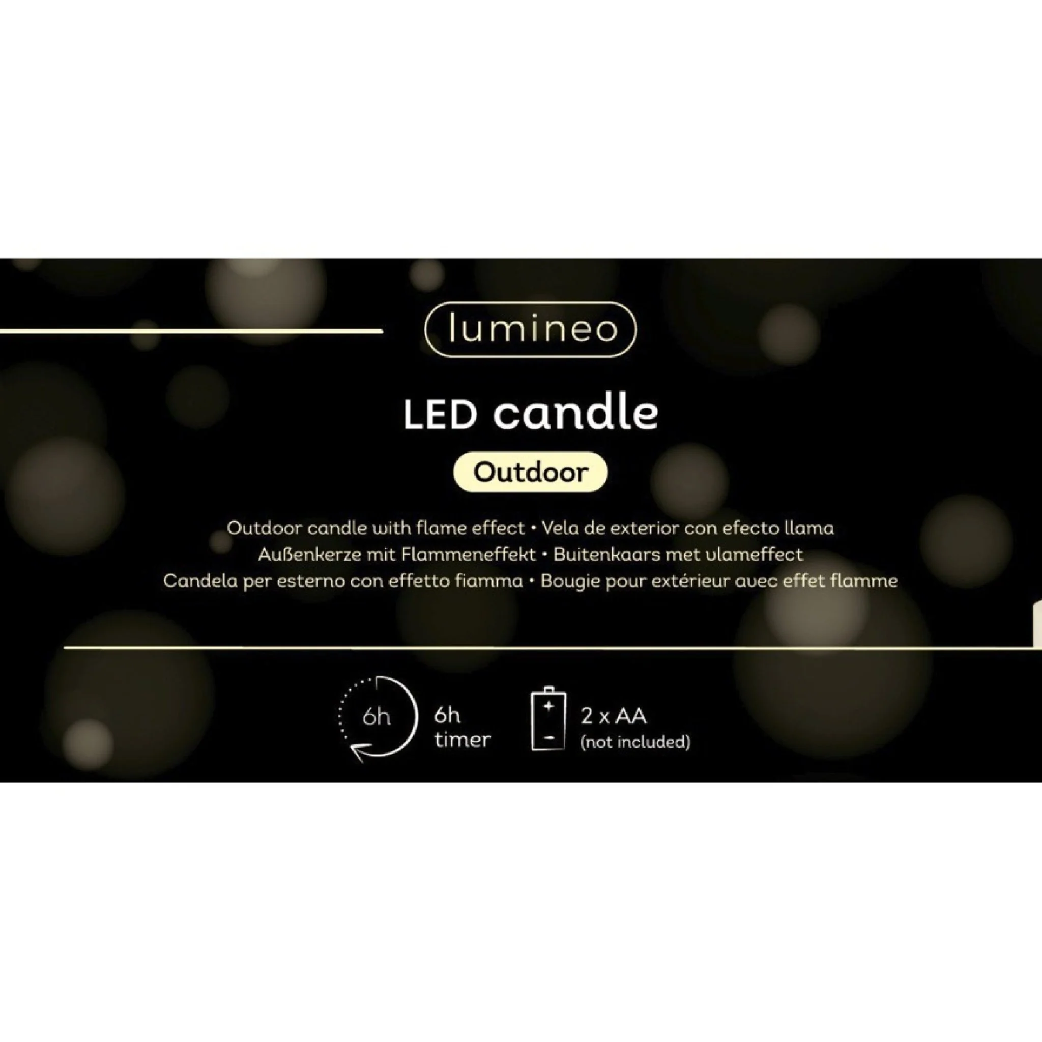 LED Outdoor Battery Operated Green Candle 8.5 x 16.5Cm - Image 3