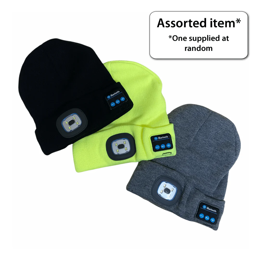 LED Rechargeable Bluetooth 'Beanie' with Built-in Light