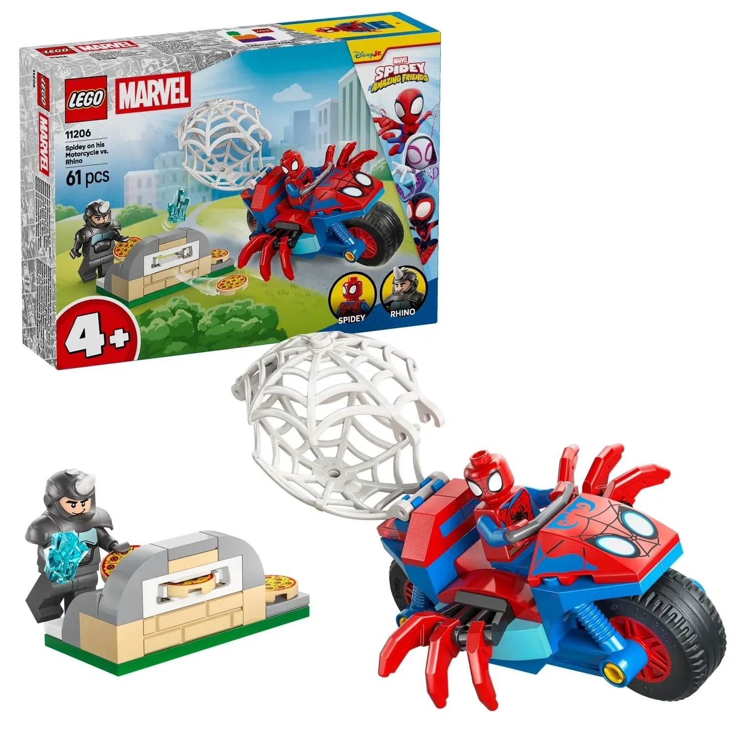 Lego 11206 Spidey On His Motorcycle Vs Rhino