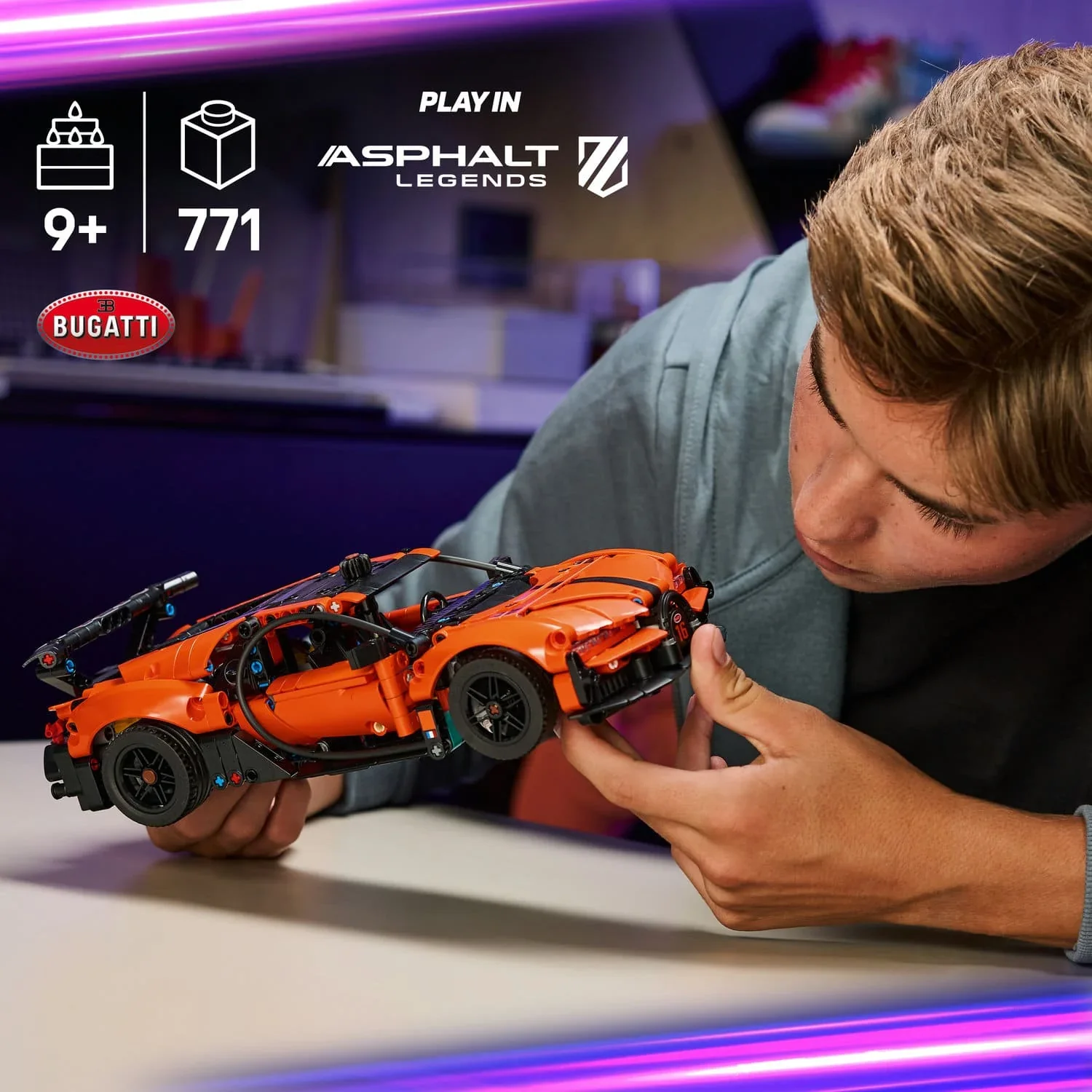 Lego 42222 Technic Bugatti Chiron Pur Sport Hyper Car - Image 3