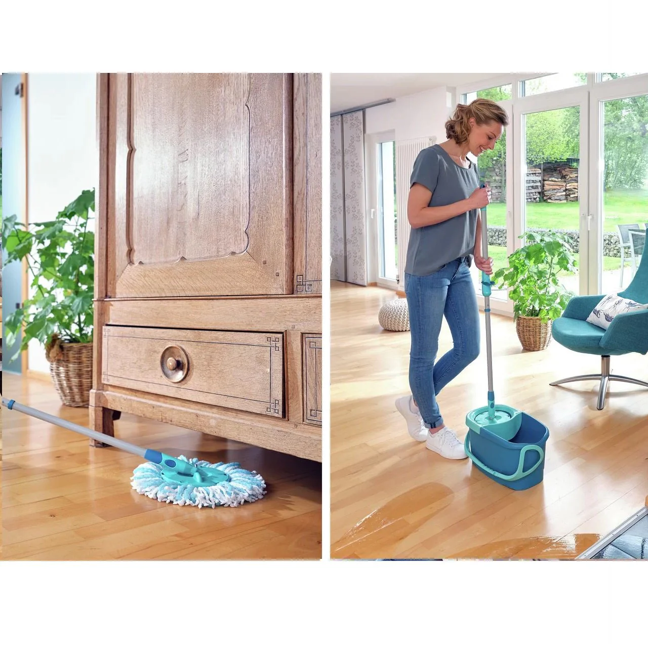 Leifheit Clean Twist Disc Ergo Mop and Bucket Set S252101 - Image 7